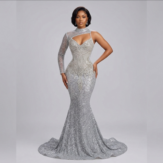 Sahara Viking Rhinestone Mermaid Dress