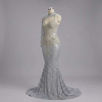 Sahara Viking Rhinestone Mermaid Dress