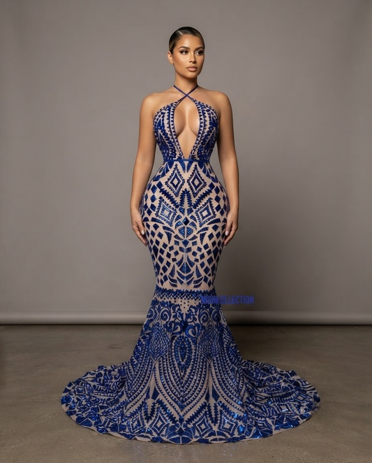 Mia Allele spaghetti sequin mermaid dress