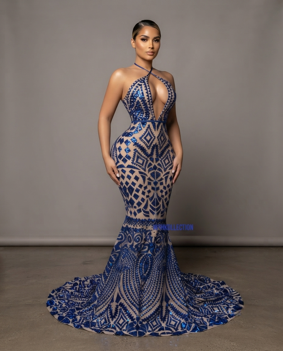 Mia Allele spaghetti sequin mermaid dress