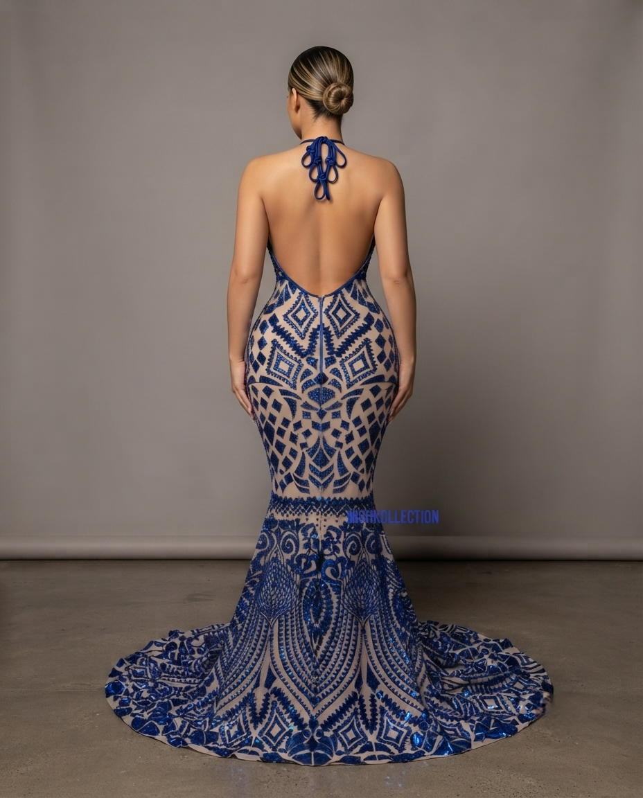 Mia Allele spaghetti sequin mermaid dress