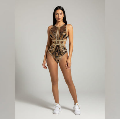 Baila Sequin One Piece Bodysuit