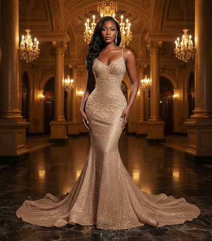 Viking Mermaid Dress (longer train)