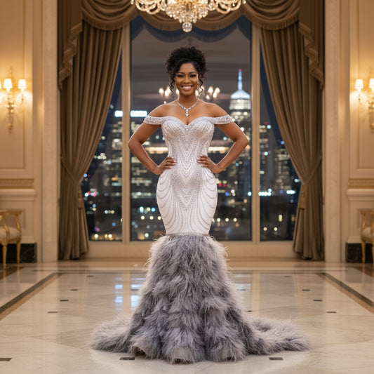 Shimmer Crystal Glitter Mermaid Dress