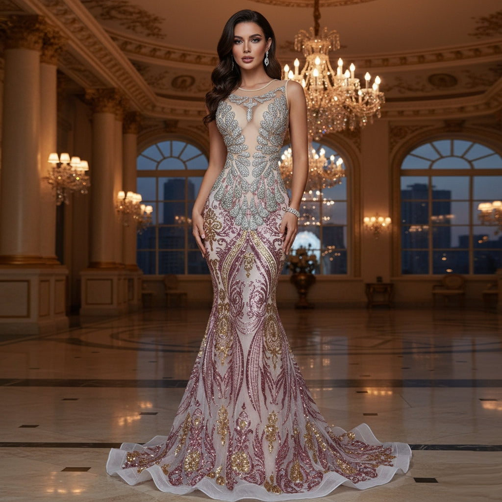 Gigi Amani Sequin Mermaid Dress