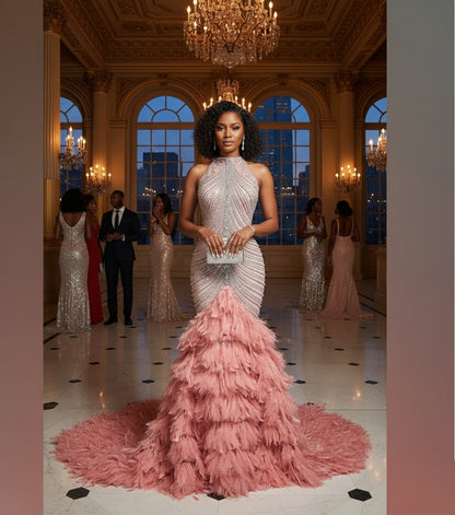 Winter Wonderland Rhinestone Gown