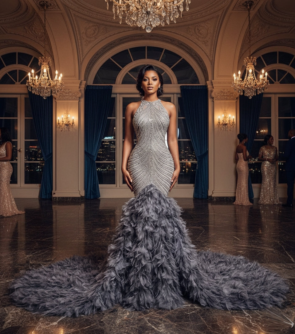 Winter Wonderland Rhinestone Gown