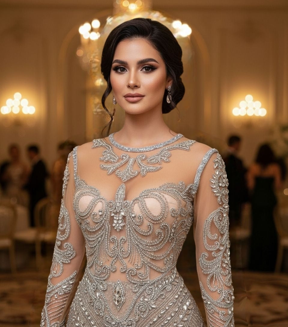 Asaran Long Sleeve Mermaid Dress