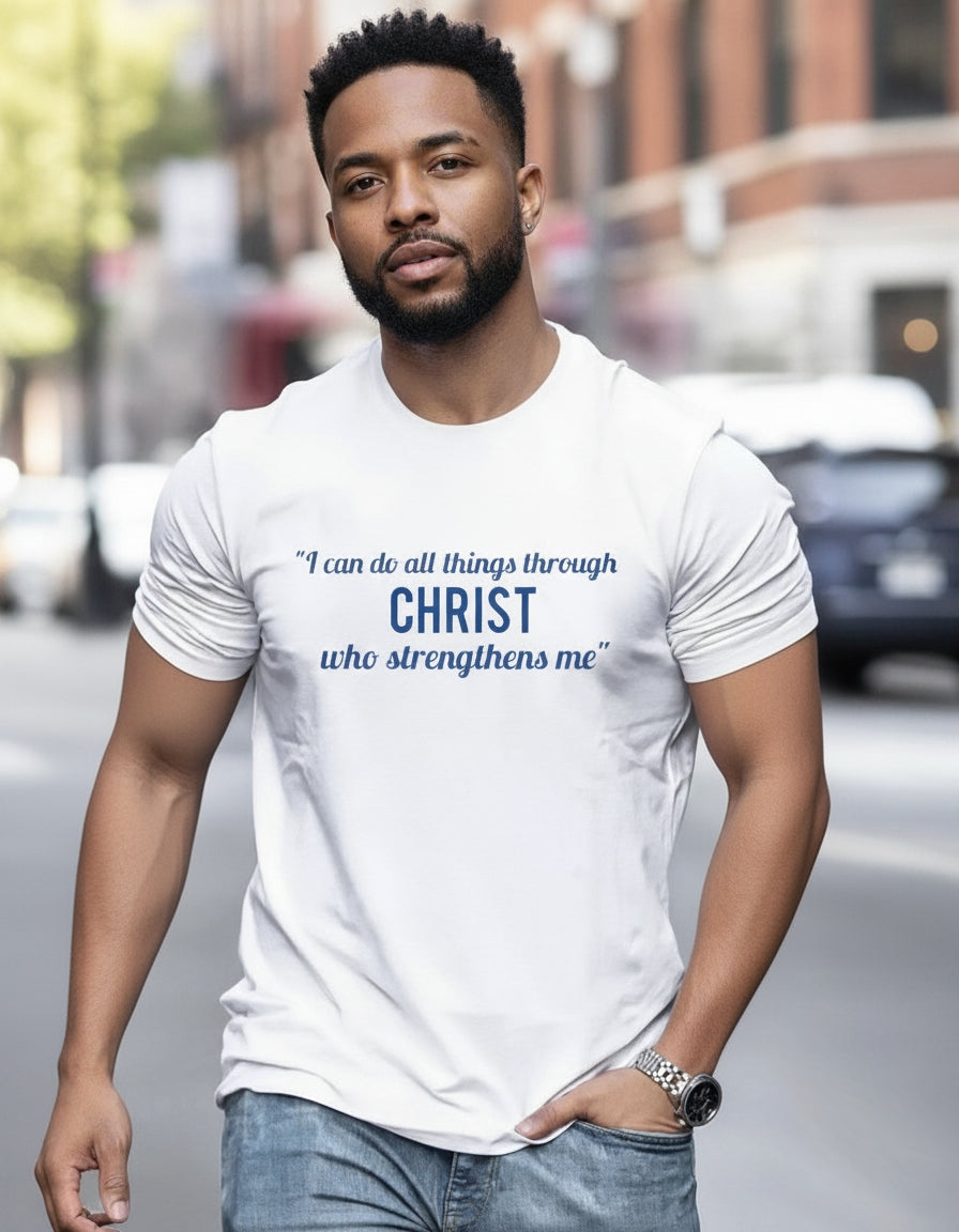 Philippians 4:13 Christian T-Shirt - Bible Verse Graphic Tee