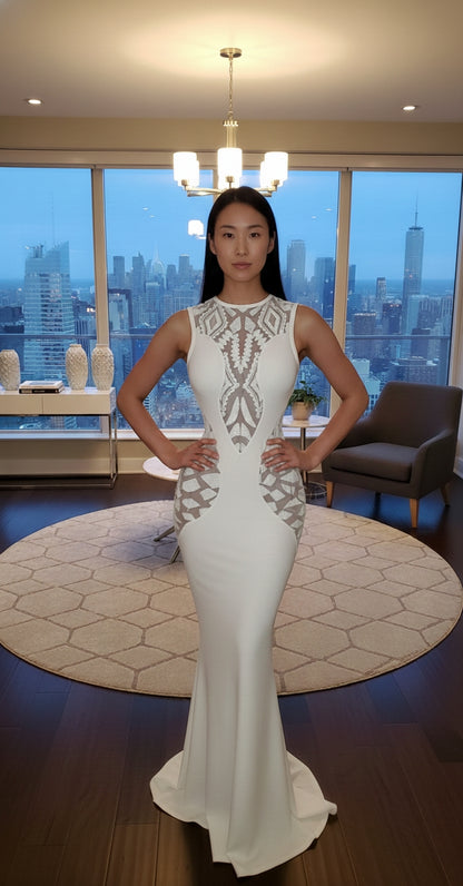 White Allele Mermaid Dress