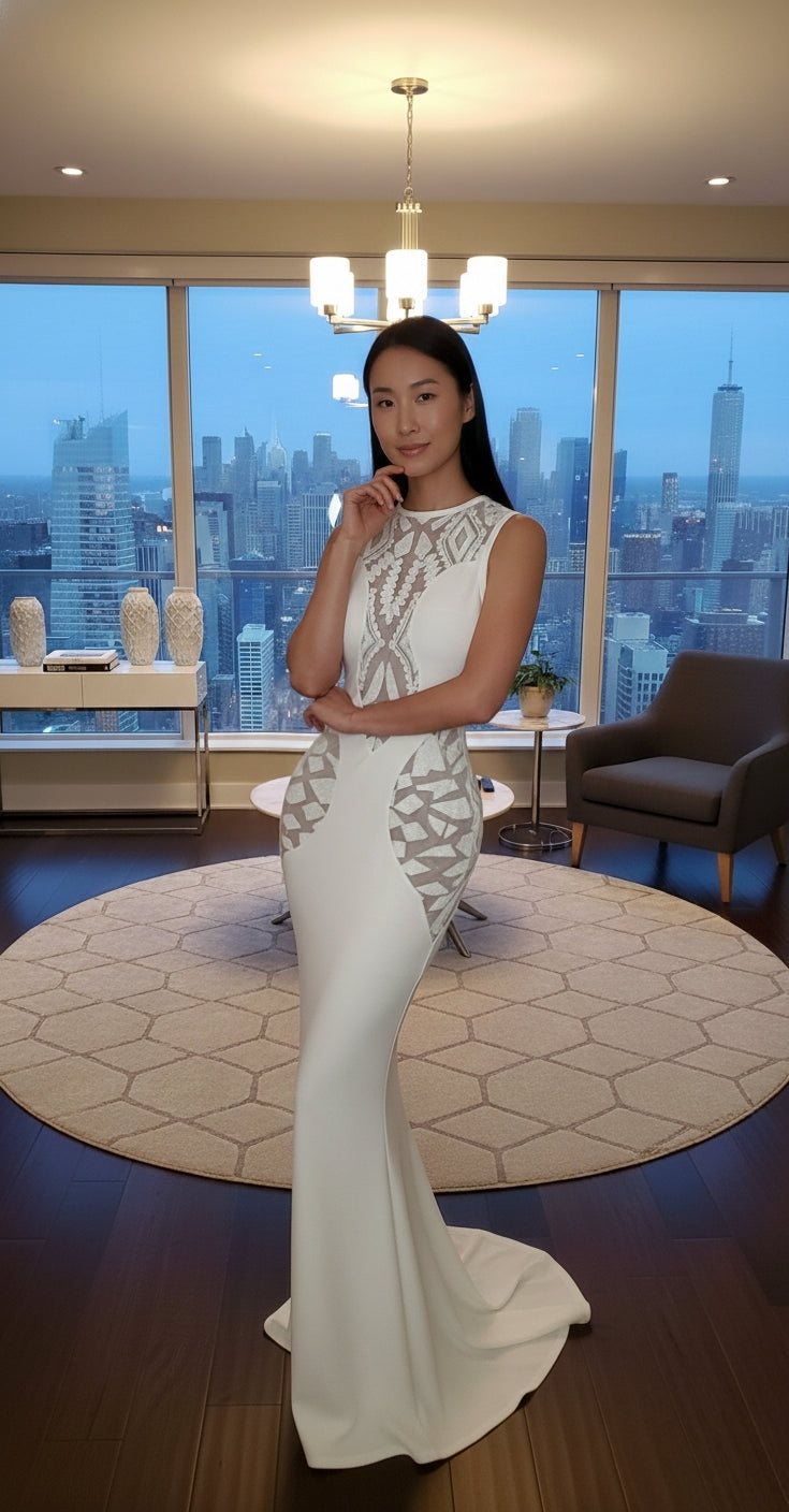 White Allele Mermaid Dress