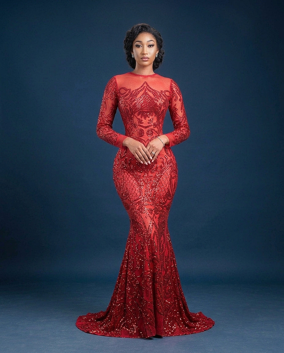 Camparie Long Sleeve Mermaid Dress