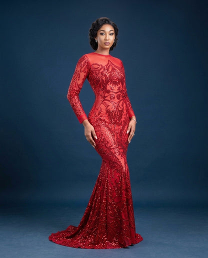 Camparie Long Sleeve Mermaid Dress
