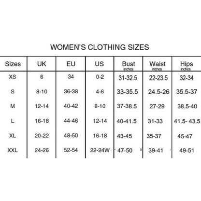 Woman's clothing sizes