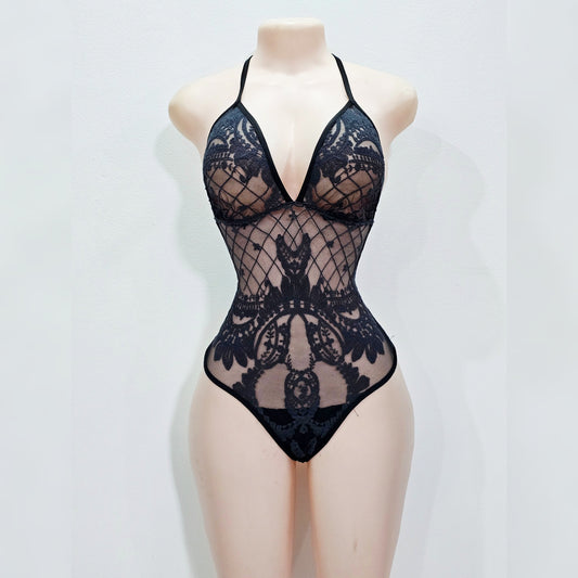 Gia sheer embroidery monokini