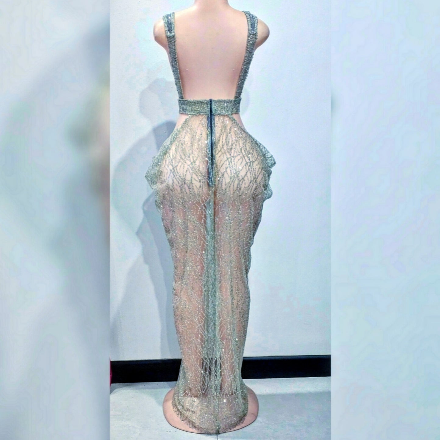 Shimmer glitter sheer goddess dress