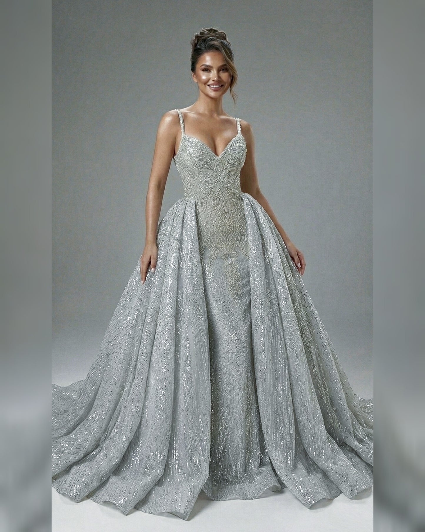 Viking Rhinestone Mermaid Ball Dress