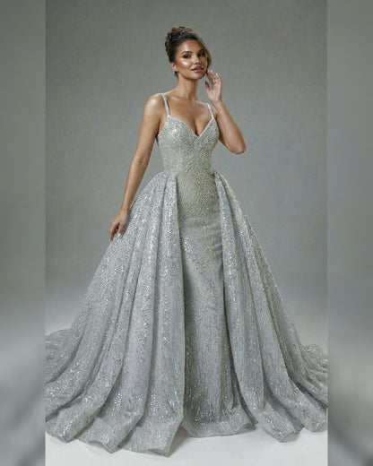 Viking Rhinestone Mermaid Ball Dress