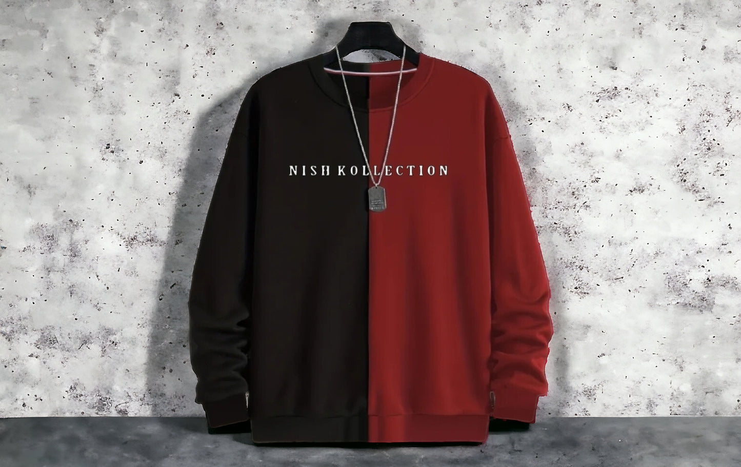 Nish Kollection long sleeve two colour tshirt