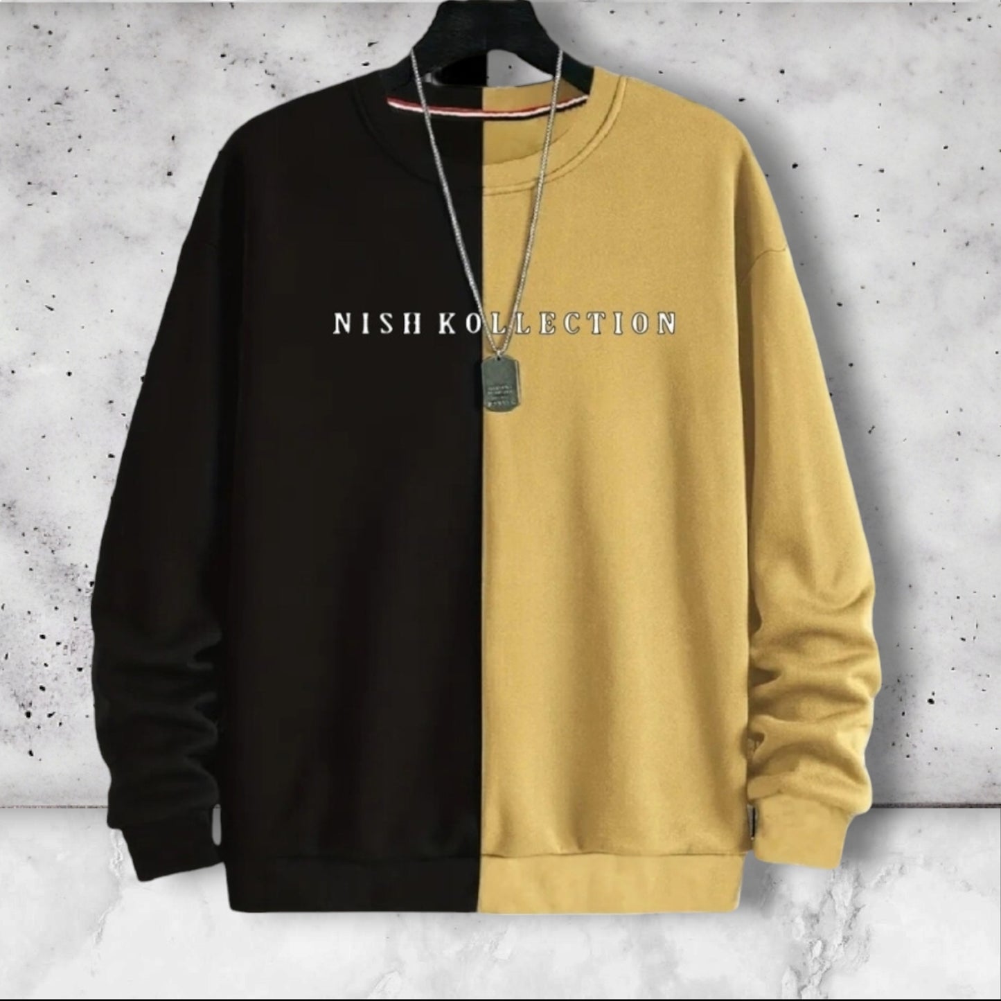 Nish Kollection long sleeve two colour tshirt