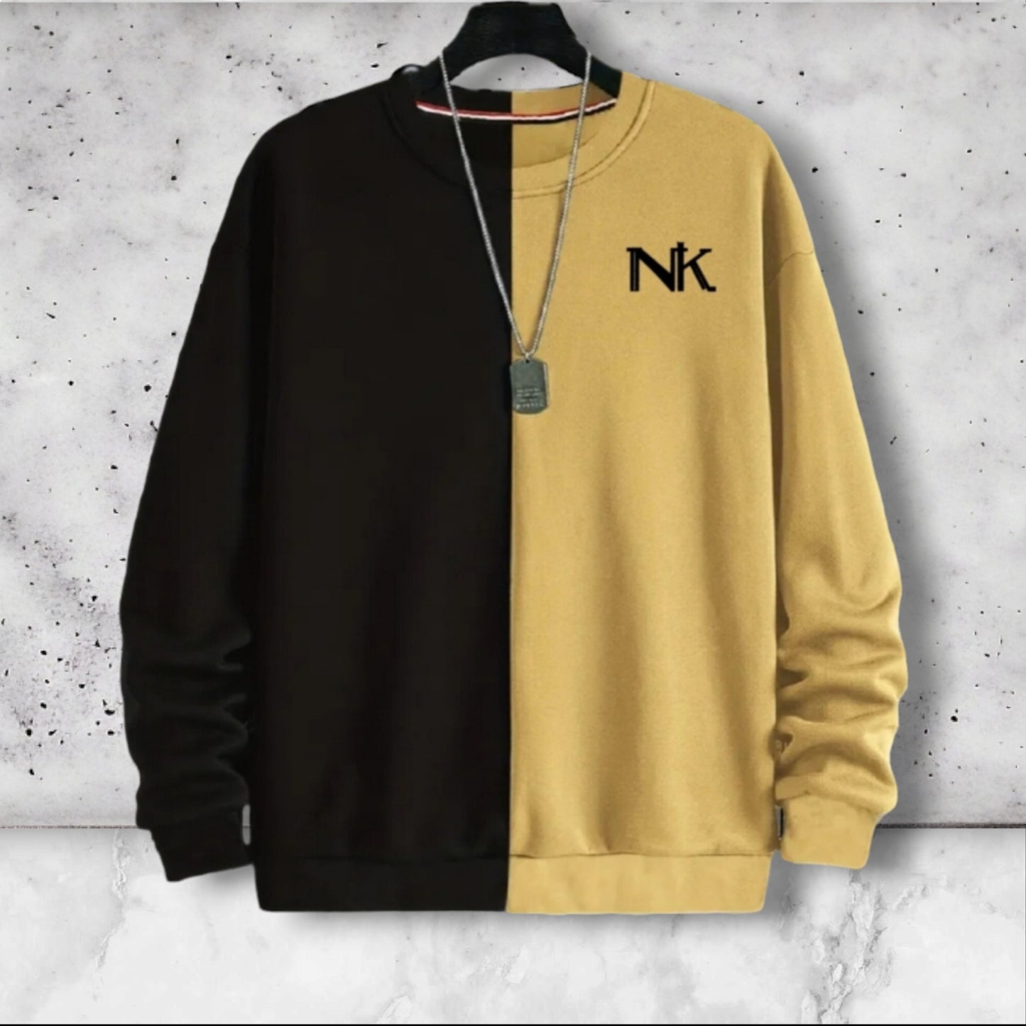 Nk pocket long sleeve two colour tshirt