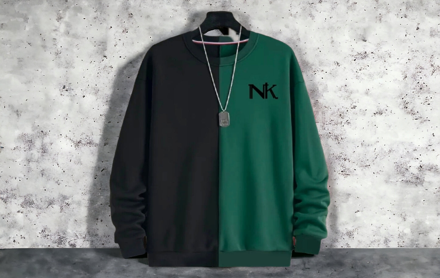 Nk pocket long sleeve two colour tshirt