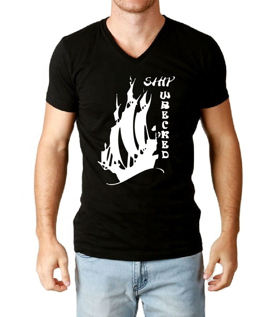 V-neck Ship Wrecked T-shirt.