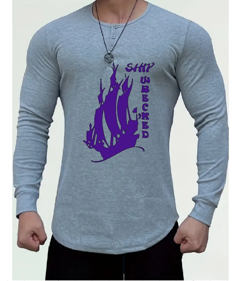 Ship wrecked long sleeve tshirt