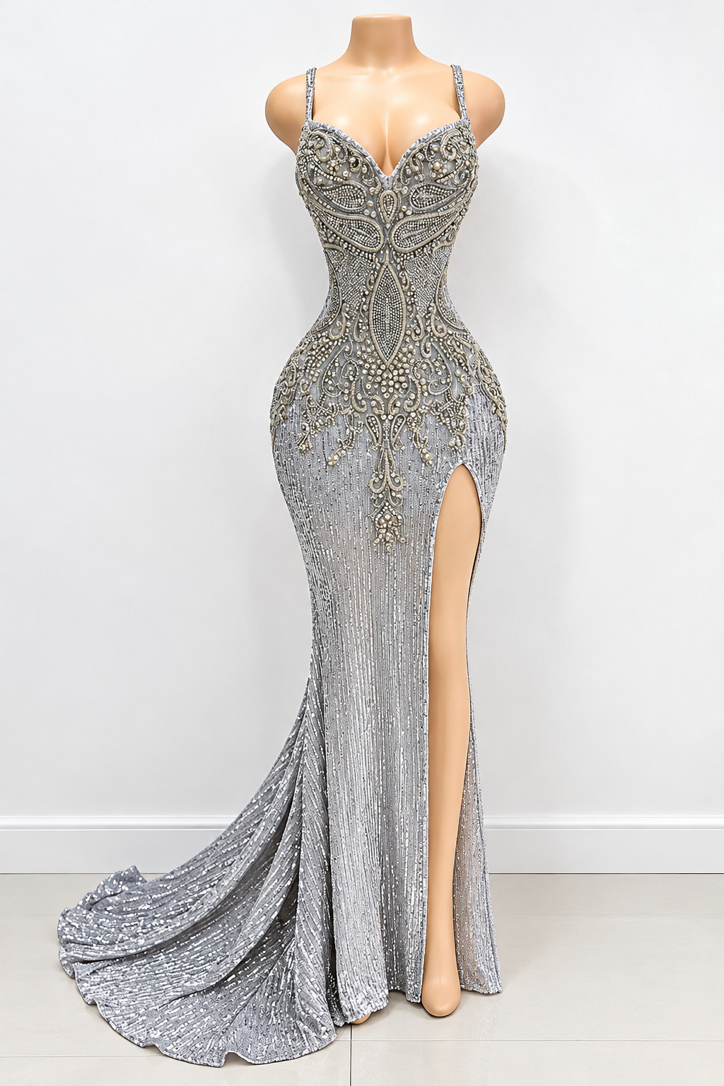 Vogue Viking Rhinestone Mermaid Dress