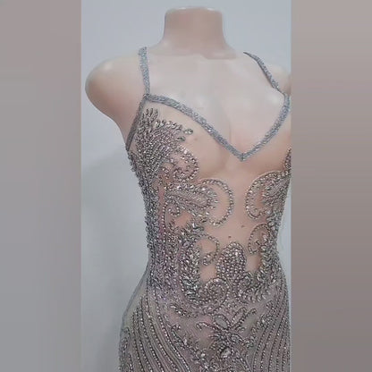 Vahalah Feather Mermaid Gown