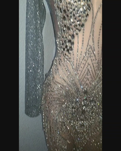 London Shimmer Glitter Mermaid Dress