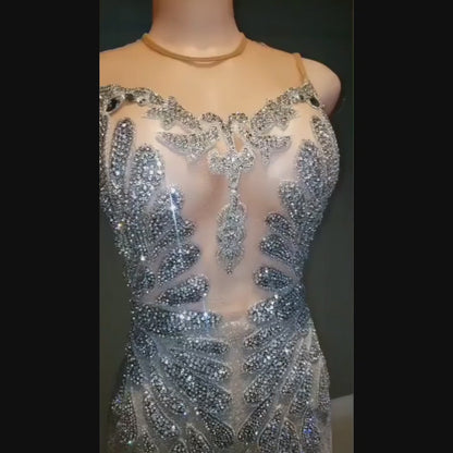 Silver Gigi Amani Rhinestone Dress