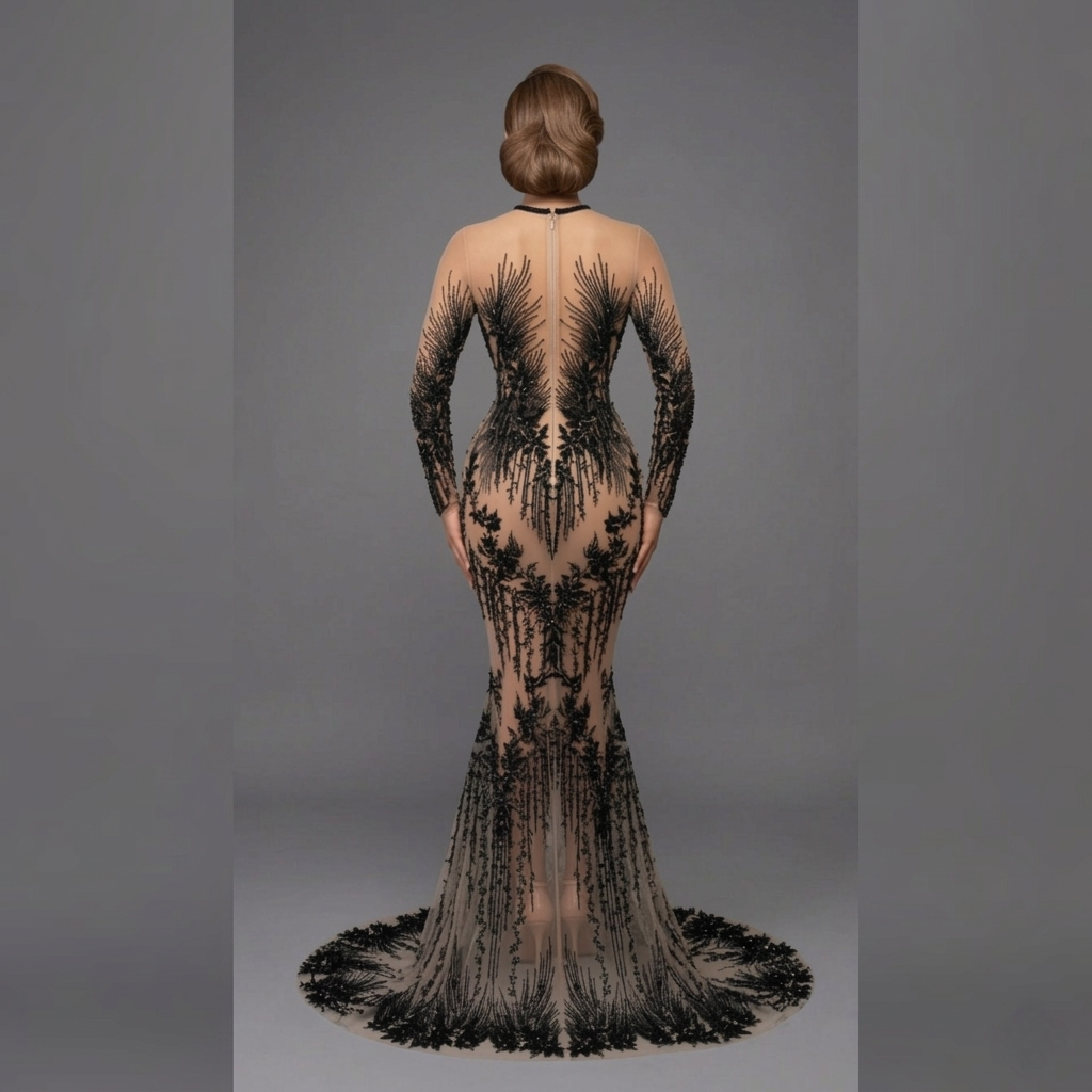 Asimi Long sleeve Mermaid Dress