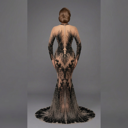 Asimi Long sleeve Mermaid Dress