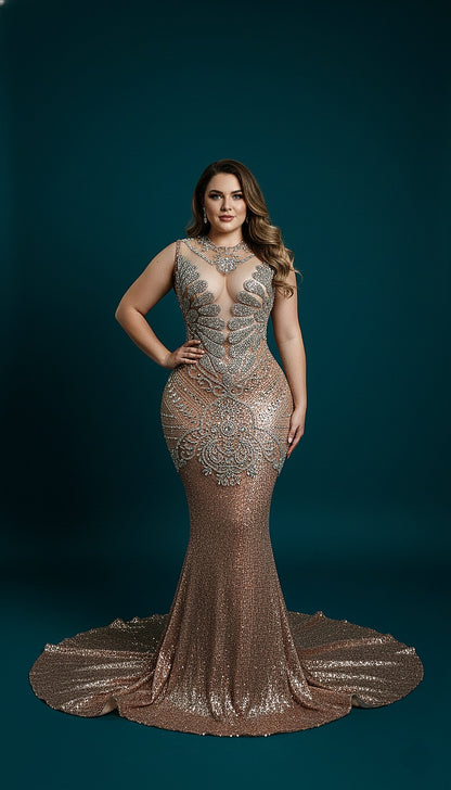 Naijah Sequin Mermaid Gown RTS