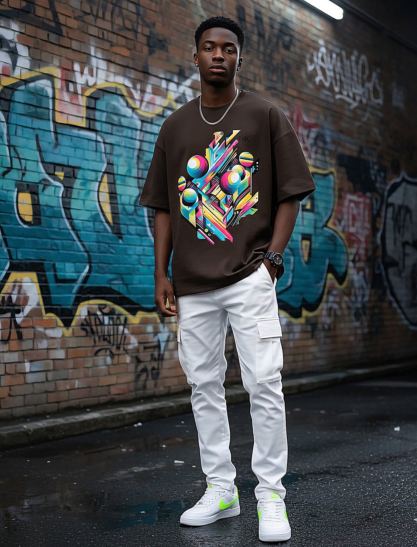 Cyberpunk 80s Retro Graphic Oversized Tee