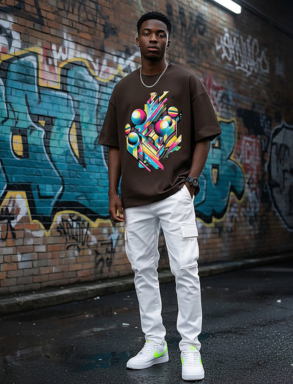 Cyberpunk 80s Retro Graphic Oversized Tee