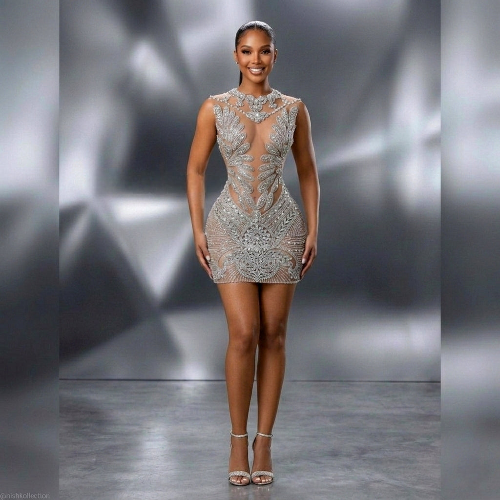 Naijah Rhinestone Mini Dress