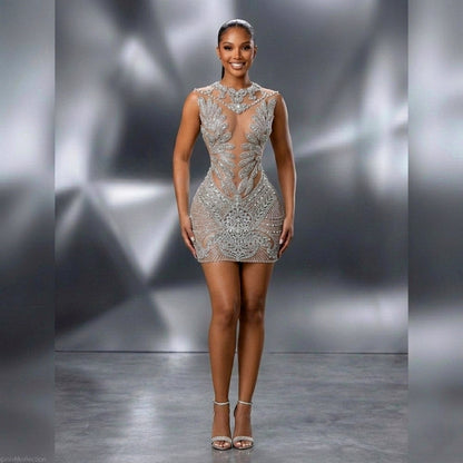 Naijah Rhinestone Mini Dress
