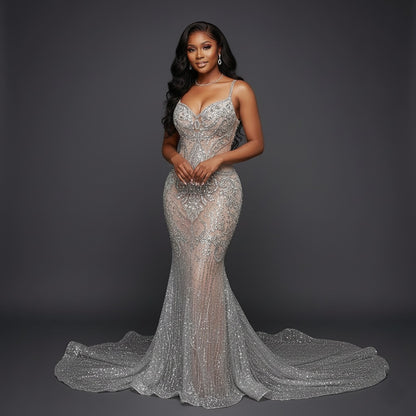 Bali Rhinestone Mermaid Dress