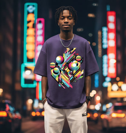 Cyberpunk 80s Retro Graphic Oversized Tee