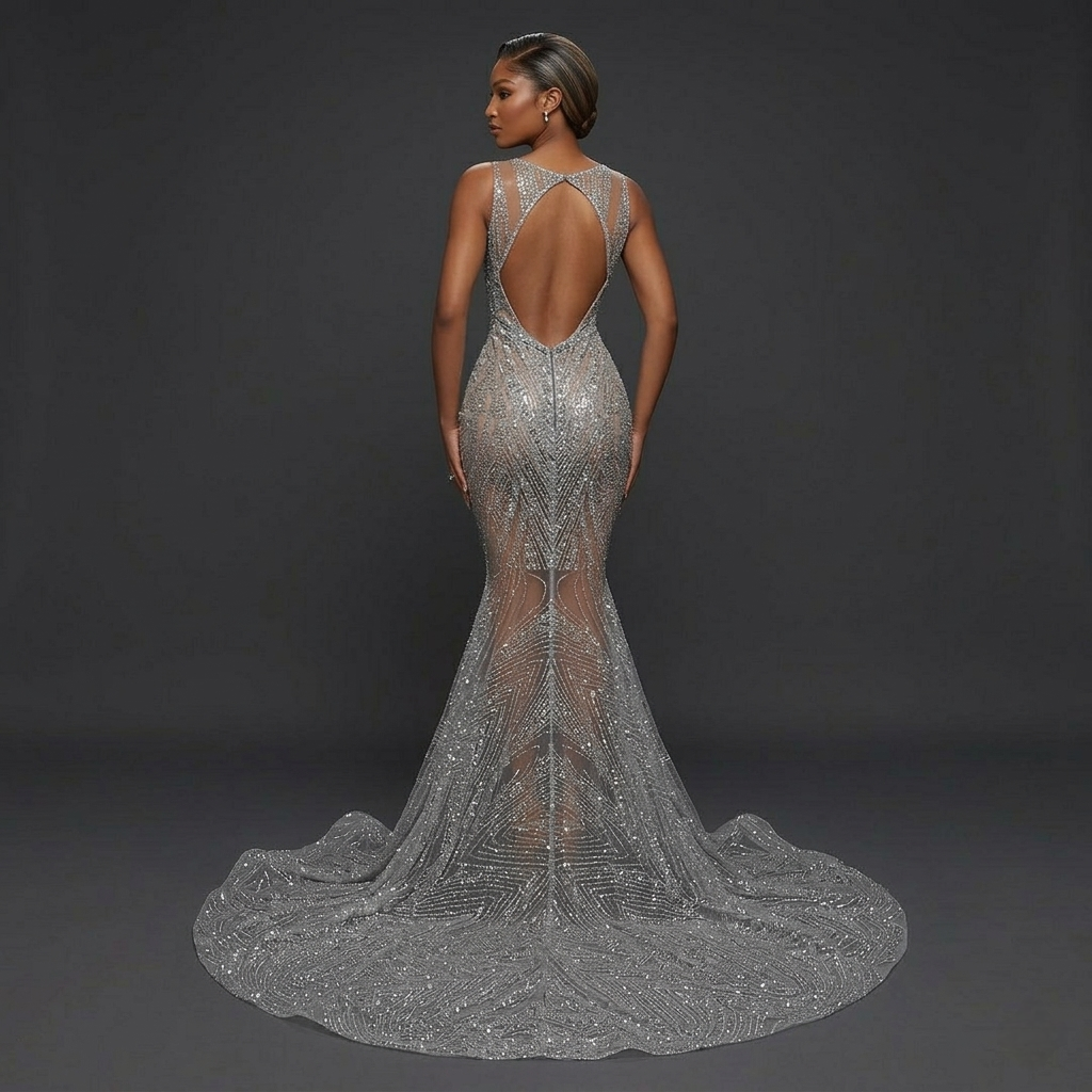 Silver Gigi Amani Rhinestone Dress