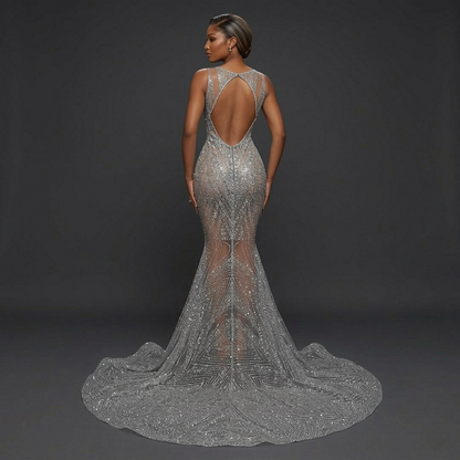 Silver Gigi Amani Rhinestone Dress