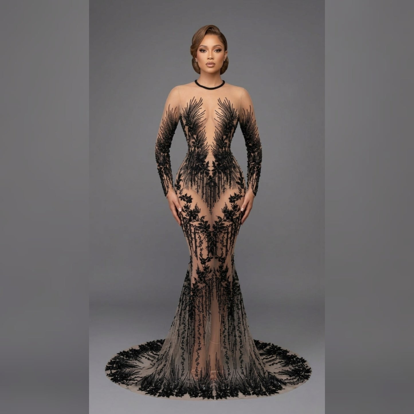 Asimi Long sleeve Mermaid Dress