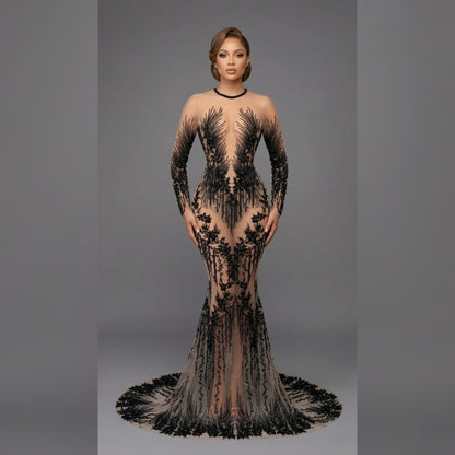 Asimi Long sleeve Mermaid Dress