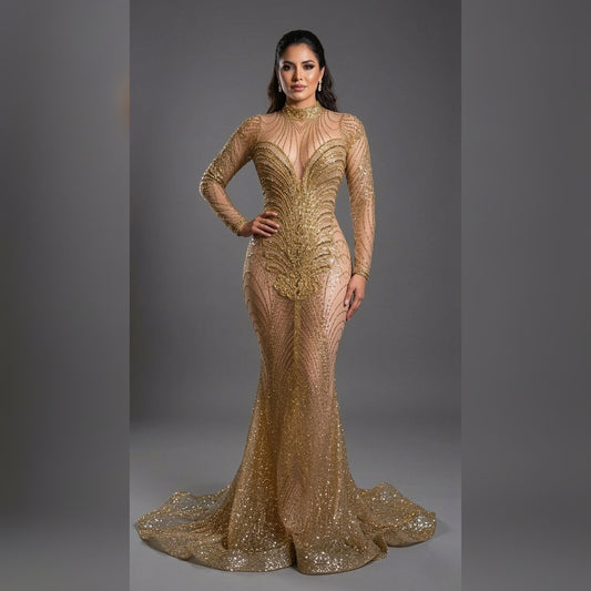 Shimmer Maze Glitter Mermaid Gown