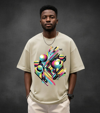 Cyberpunk 80s Retro Graphic Oversized Tee