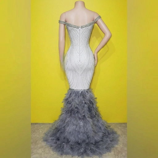 Shimmer Crystal Glitter Mermaid Dress