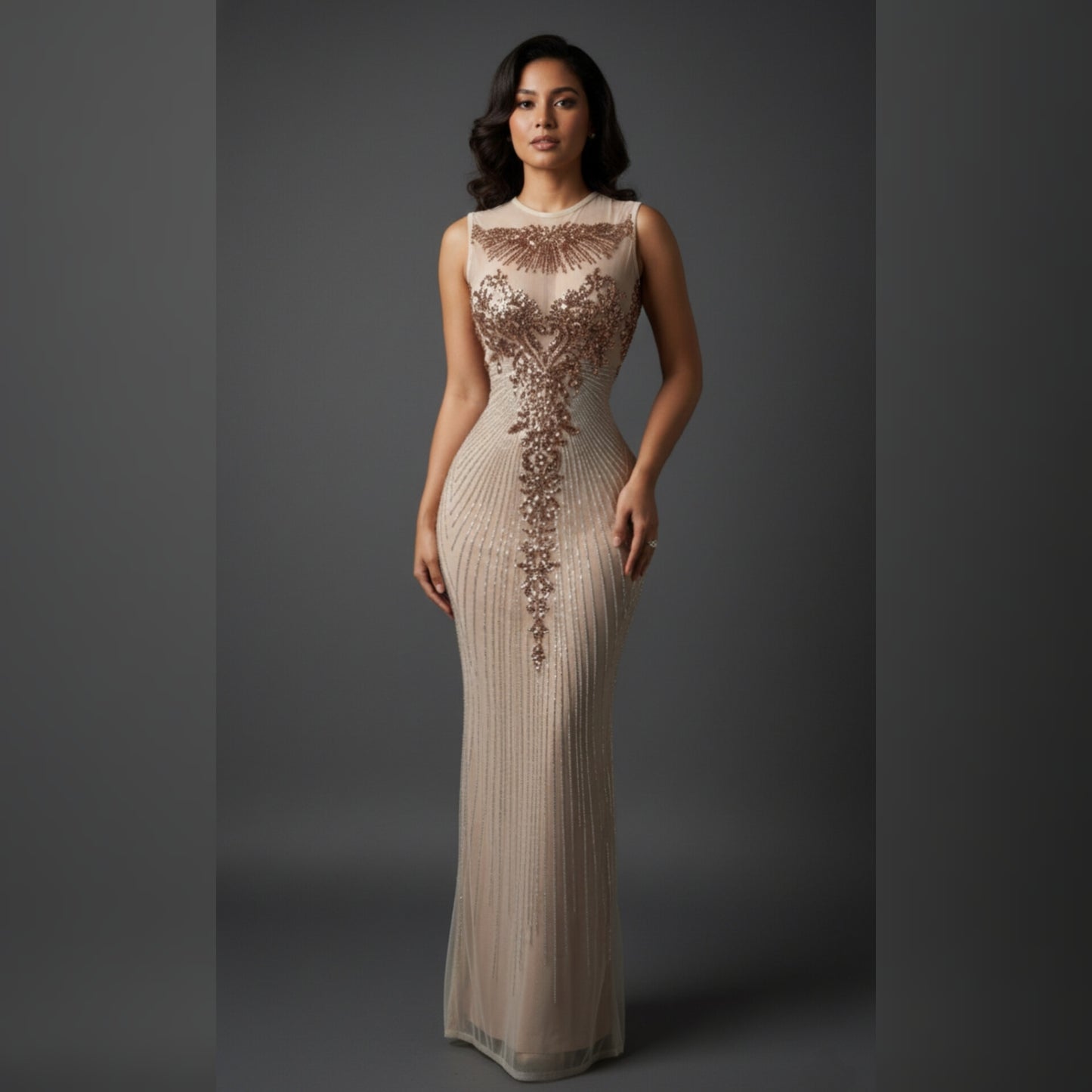 Stardust Sequin Embroidery Dress