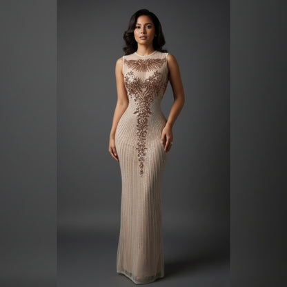Stardust Sequin Embroidery Dress